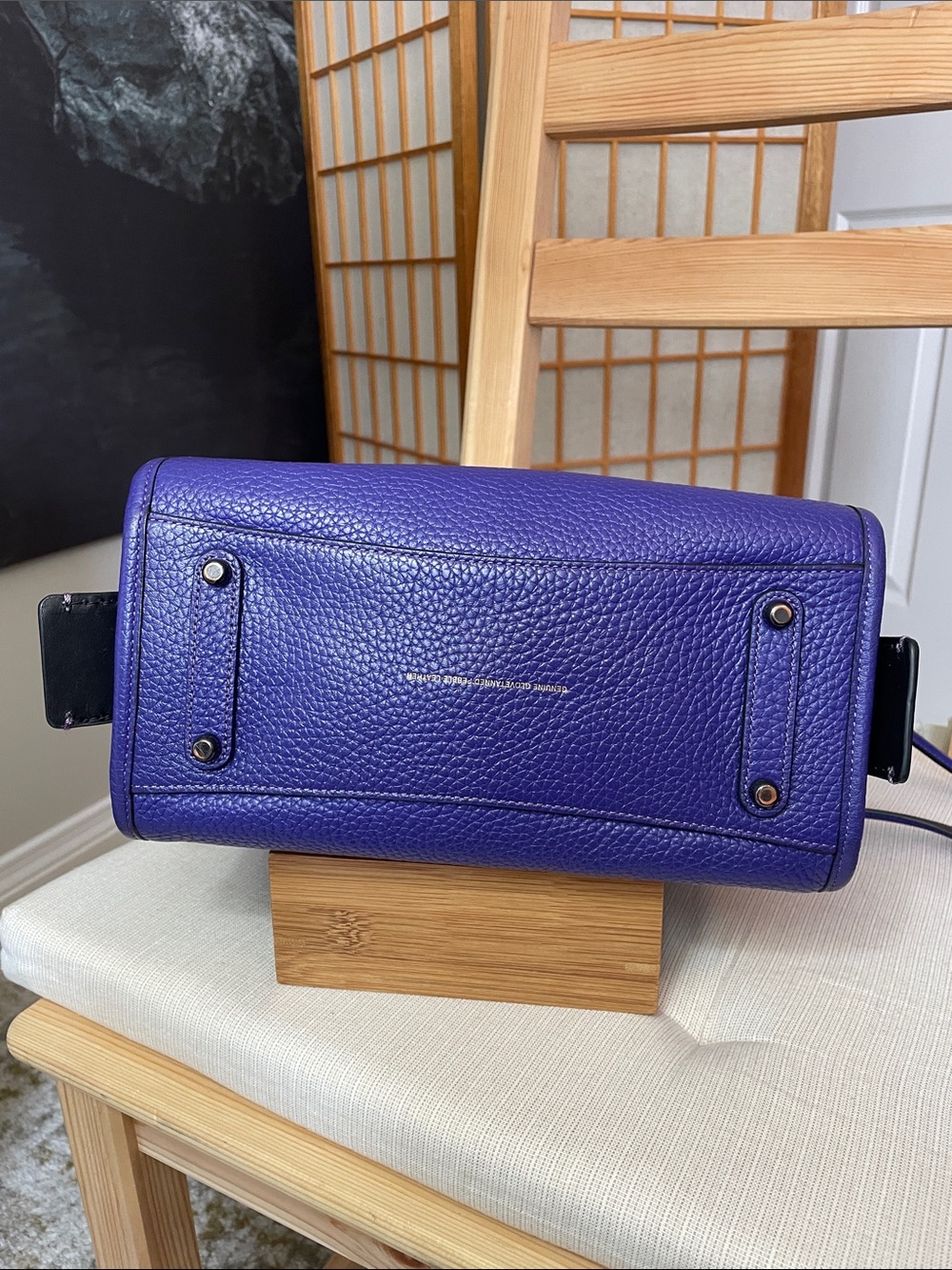 Coach 1941 X Disney Purple "Dark Fairy Tale" Pebble Leather Rogue 25 Satchel Bag - Picture 10 of 17